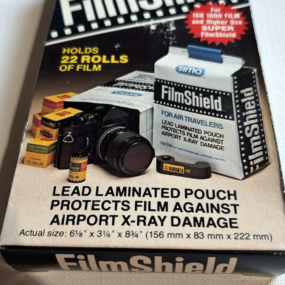 Sima Film Shield Lead Travel Pouch To Protect 35mm Film 1984 Film Shield Bag VTG